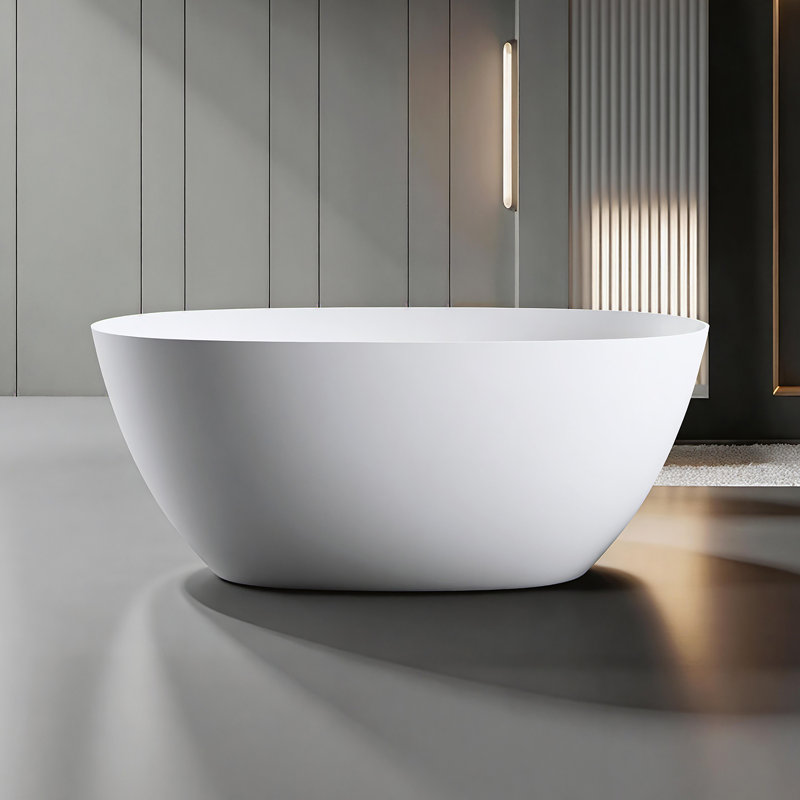 Baignoire autoportante de 57 po avec drain et trop-plein 57 "