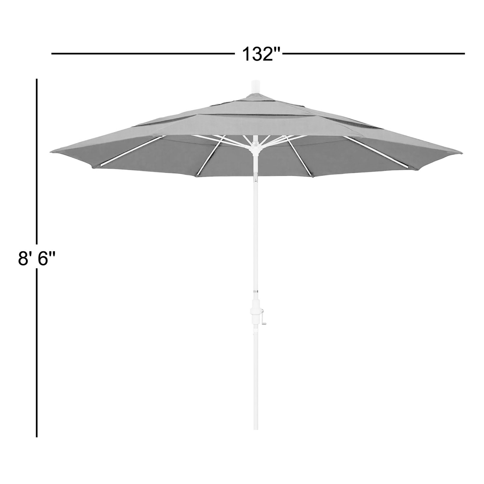 Brent 132'' Sunbrella® Outdoor Umbrella, Macaw