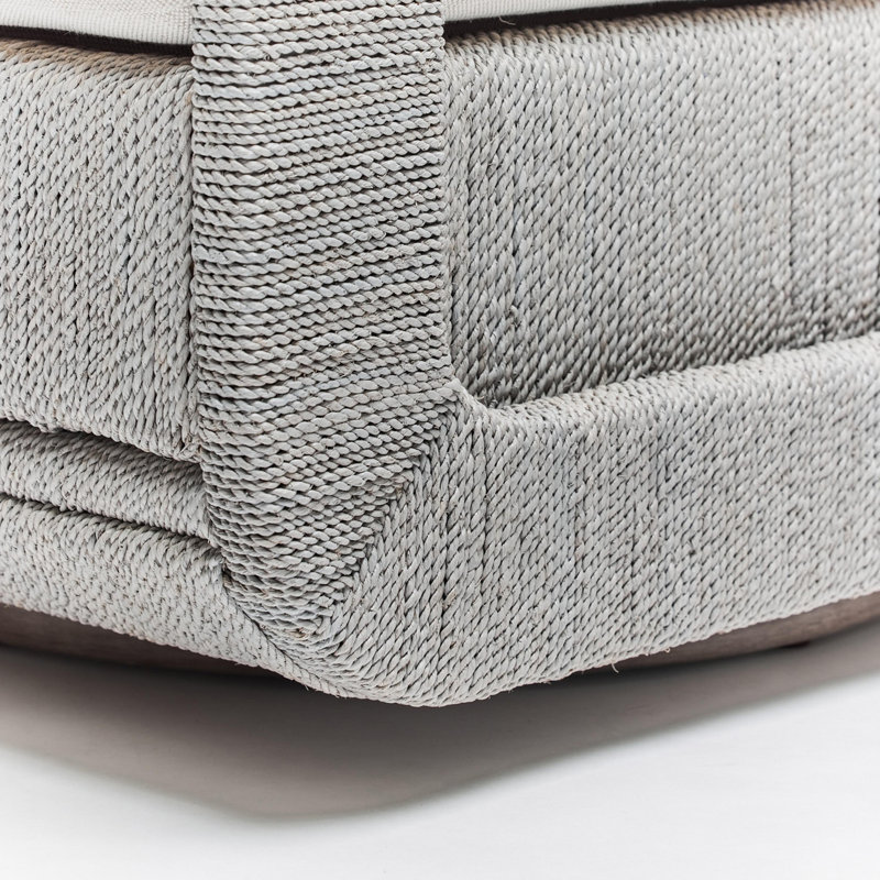 Harbour Swivel Armchair, Gray Ceruse, Sisal Weave