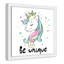 «Be Unique», impression sur papier licorne-47848656-47848666