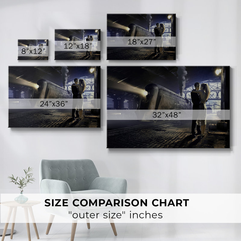 Train Depot-Gallery Wrapped Canvas, 12" H x 18" W