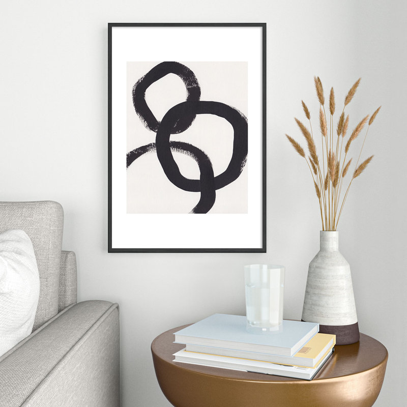 " Acrylic Circles ", Black, 19" H x 13" W