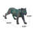 Cole And Grey Resin Standing Leopard Sculpture With Rainbow Shimmer Finish