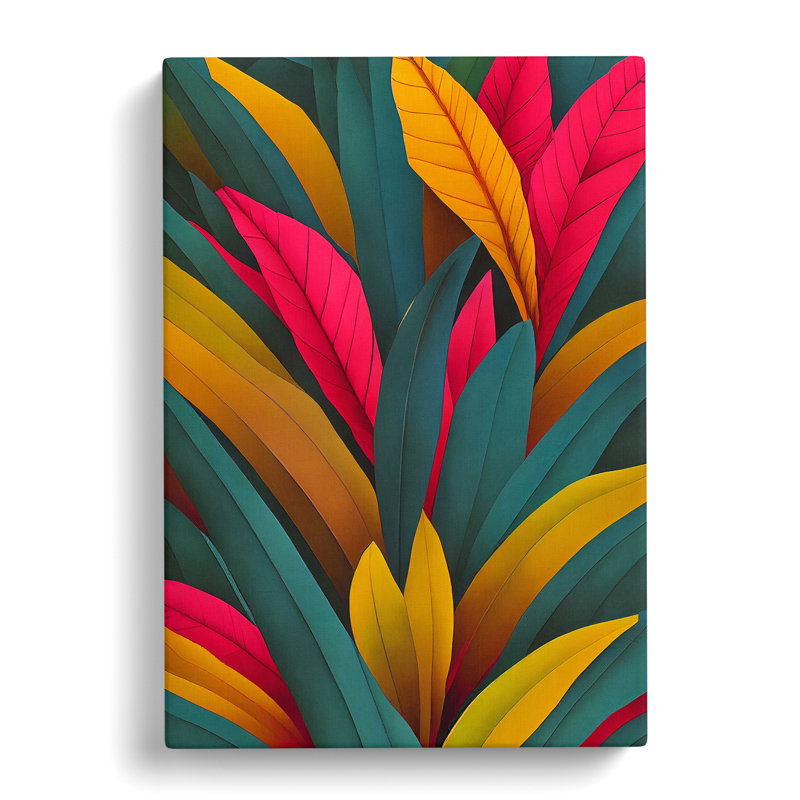 CAN-V0523-2601X Tropical Leaves Abstract Vol.1 - Wrapped Canvas Print, 50cm H x 35cm W x 3cm D