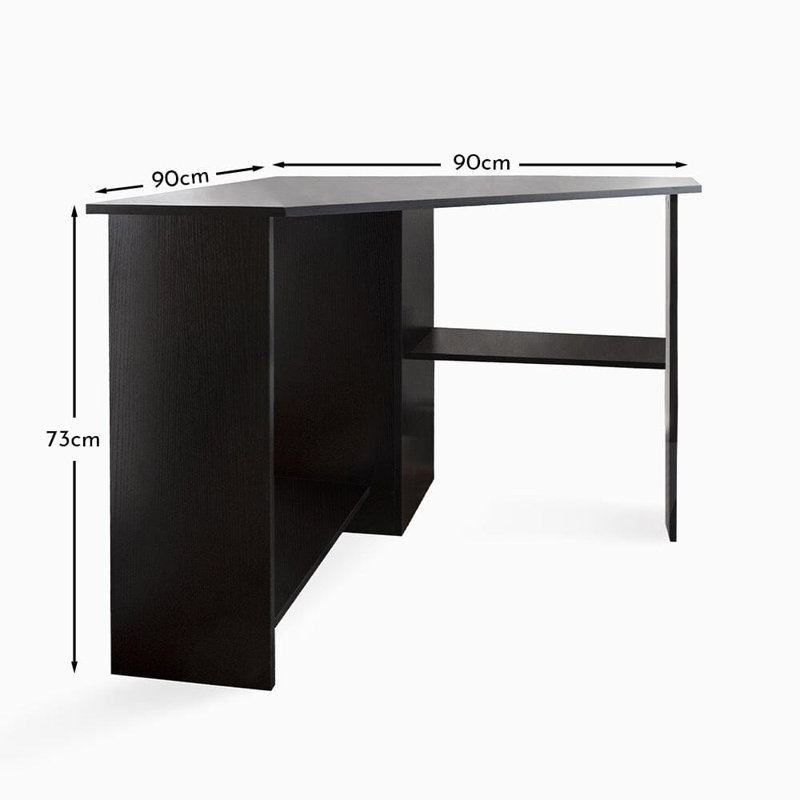 Glenhaven Corner Computer Desk, Black