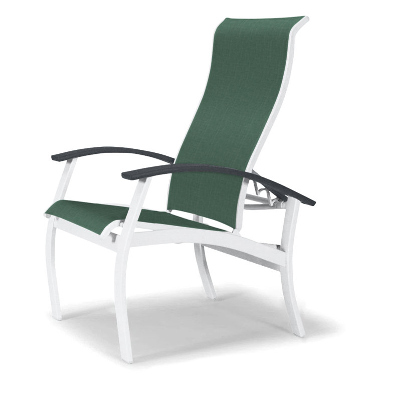 Chaise de patio Askar, Graphite classique, Blanc brillant, Vert forêt 22D Sunbrella® vert