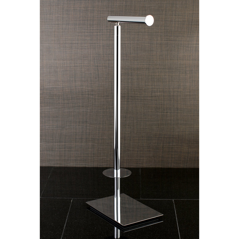 Kingston Brass Claremont Freestanding Toilet Paper Holder, Polished Chrome
