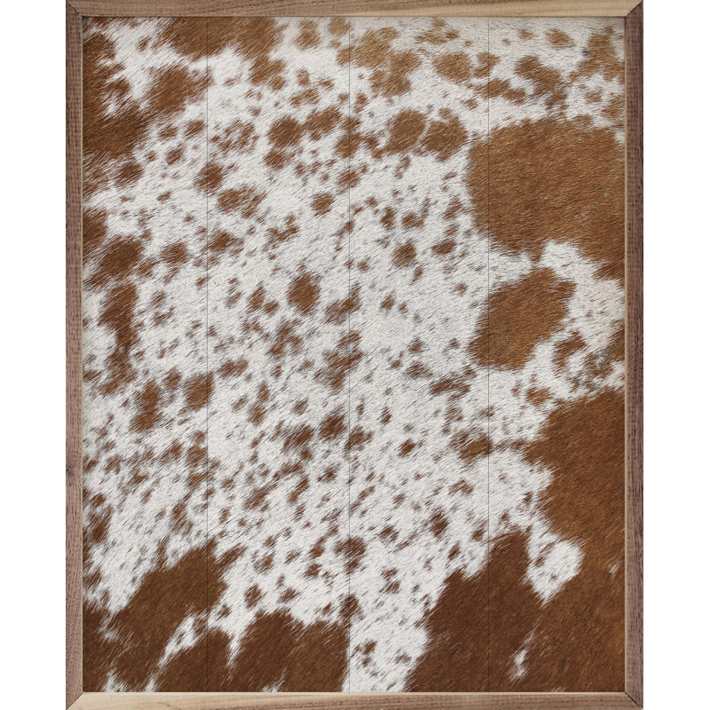 Cuir de vache caramel, H 40 po x l 32 po