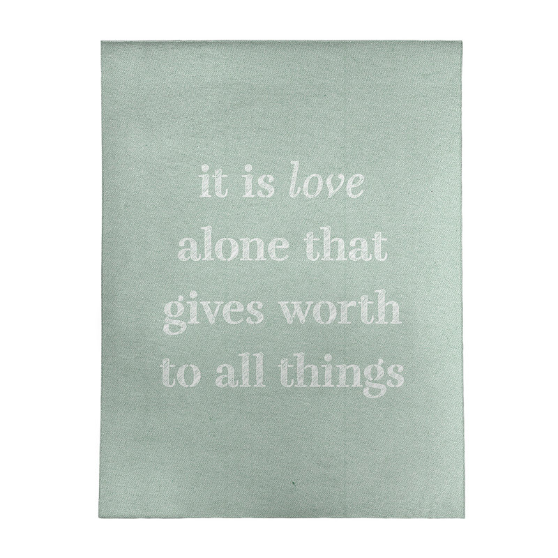 Tapis en poly-chenille à citation manuscrite love, Rectangle 9 pi x 12 pi