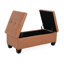 Rangement - Dessus: sièges et installation confortables. Fabriqué. Cuir d'unité centrale et bois. Brun + brun clair 47,28 po Profondeur, 21,79 de largeur, 17,35 de hauteur. Un assemblage simple est une commodité cruciale et confortable. Fabrication. Facile