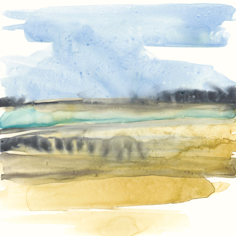 Mountains To Sea IV by Jennifer Goldberger - Wrapped Canvas Painting, 91cm H x 91cm W