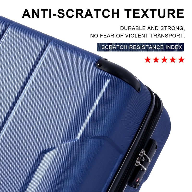 Valise rigide, Bleu, 11.6" H x 29.5" W x 18.5 " D