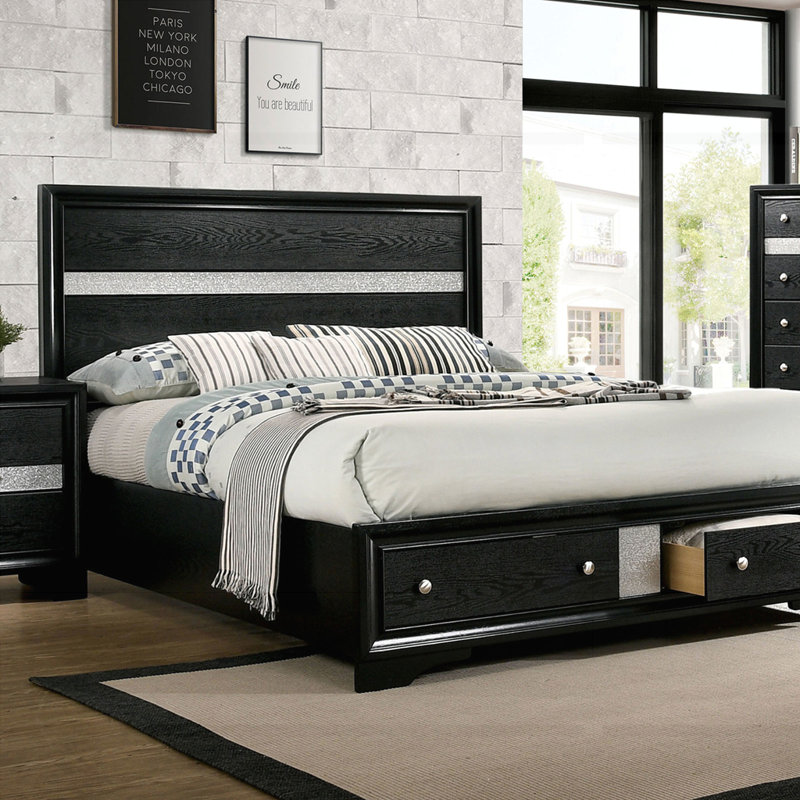 Lit contemporain avec rangement 1pc