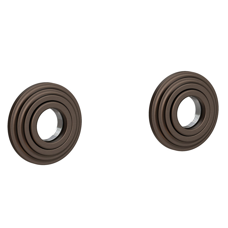 Astor Grab Bar Tube with Decorative Rings, English Bronze, 39" W