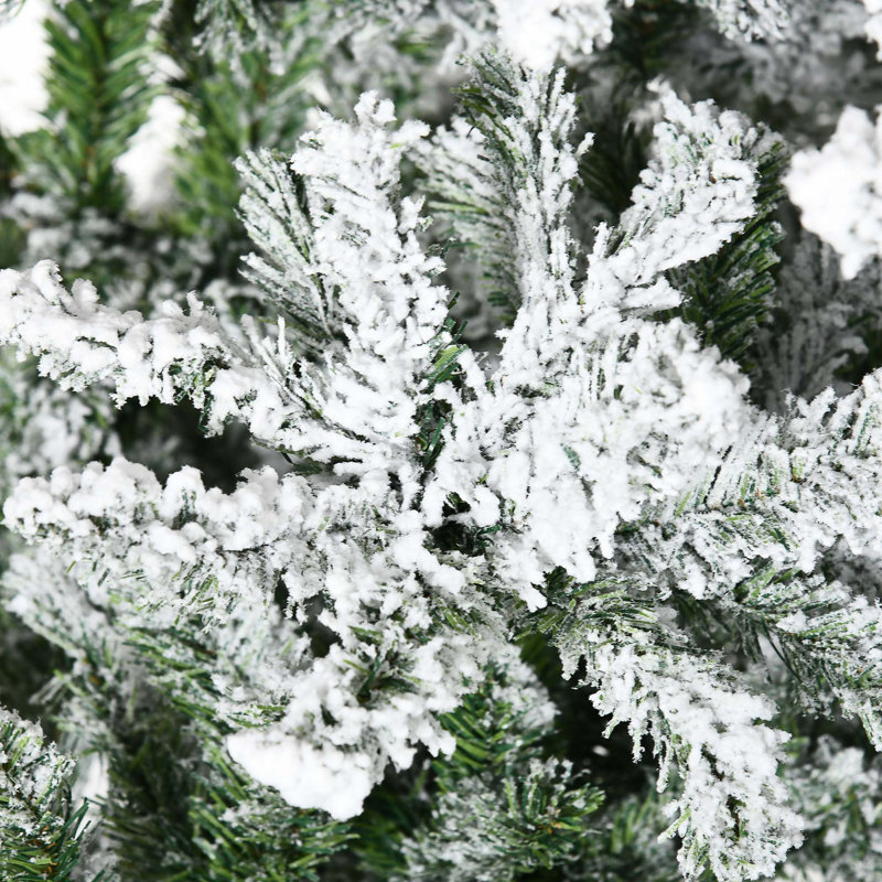 Arbre de Noël artificiel enneigé avec branches réalistes, 9'