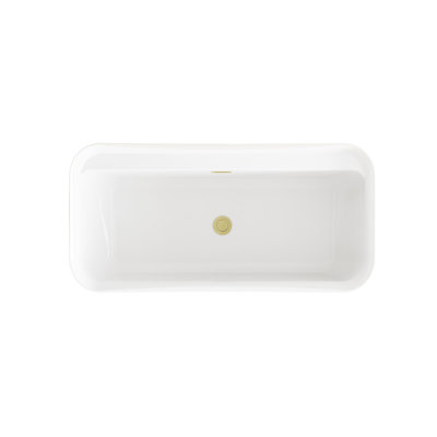 Dezra 59'' x 30.7'' Soaking Bathtub