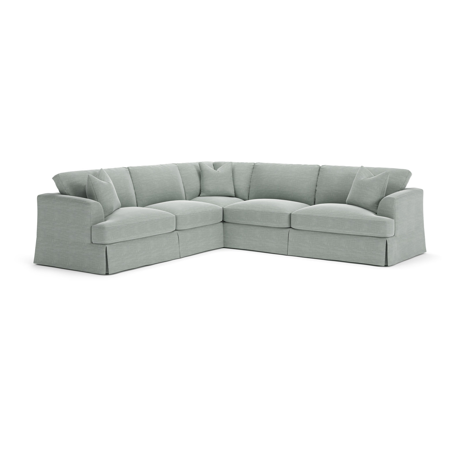 Lucia Sectional, Left Hand Facing, Conversation Capri Basketweave