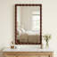Miroir mural rectangulaire en bois massif 36 "x 24" avec cadre sculpté perlé-129157079-129157080-131363540