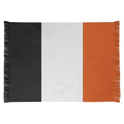 Tapis noir/blanc/orange rayé Baltimore