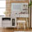 Modern Makeup Vanity Desk with Mirror and Lights, Compact Makeup Table Set-526303519