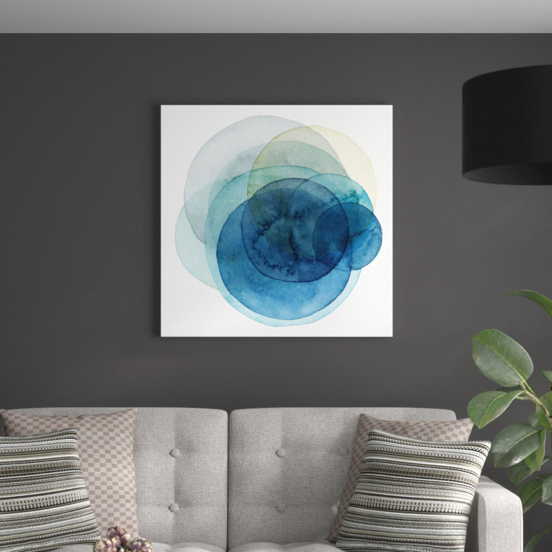 « Evolving Planets I » par Grace Popp - impression d’art graphique sur toile tendue, H 36 po x l 36 po