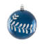 Ornements en forme de boule de Noël incassable Vignes and Glitter - 3 po (76 mm) - bleu - 60 carats