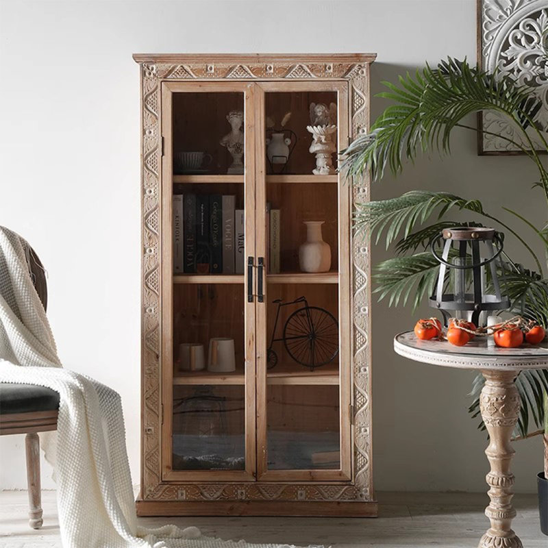 Vitrines en bois massif Burlywood
