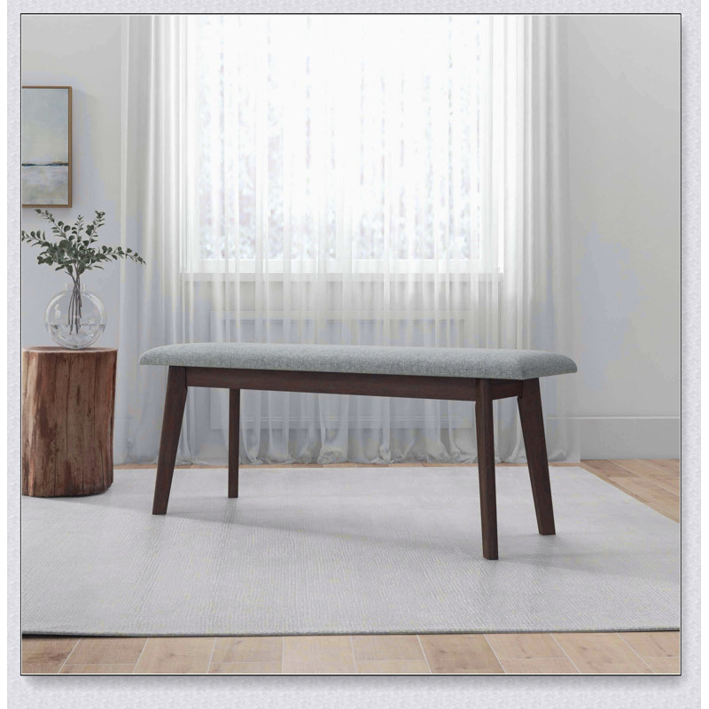 Banc rembourré en bois massif Carlos