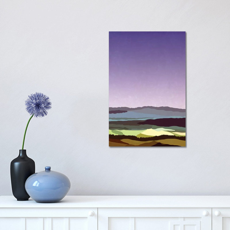 Sunset Over The Valley by Alisa Galitsyna - Wrapped Canvas Print, 30.48 cm H x 45.72 cm W