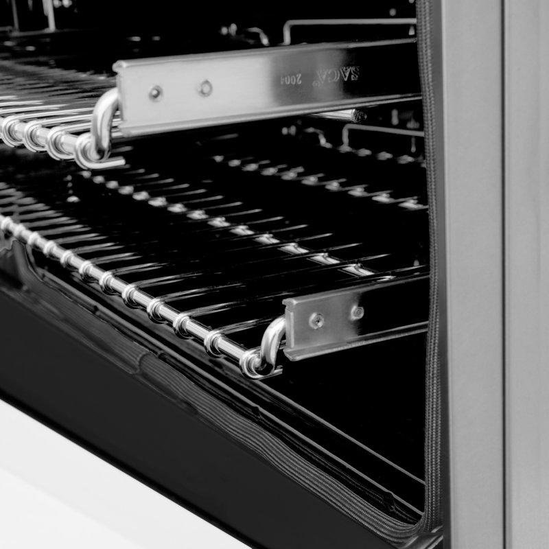 ZLINE Autograph 48" Legacy Dual Fuel Range w/ 7 Burners, Matte Black Stainless Steel with White Matte