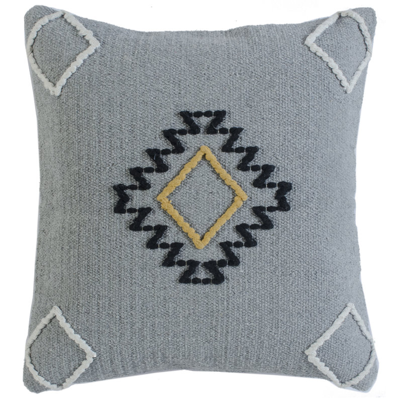 Chic Geometric Blue Square Throw Pillow Cover, Pillow Cover & Insert