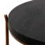 Table basse ronde en métal avec pieds croisés