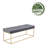 Greydi Tufted Velvet Bench with Gold Chrome Legs-1198387997