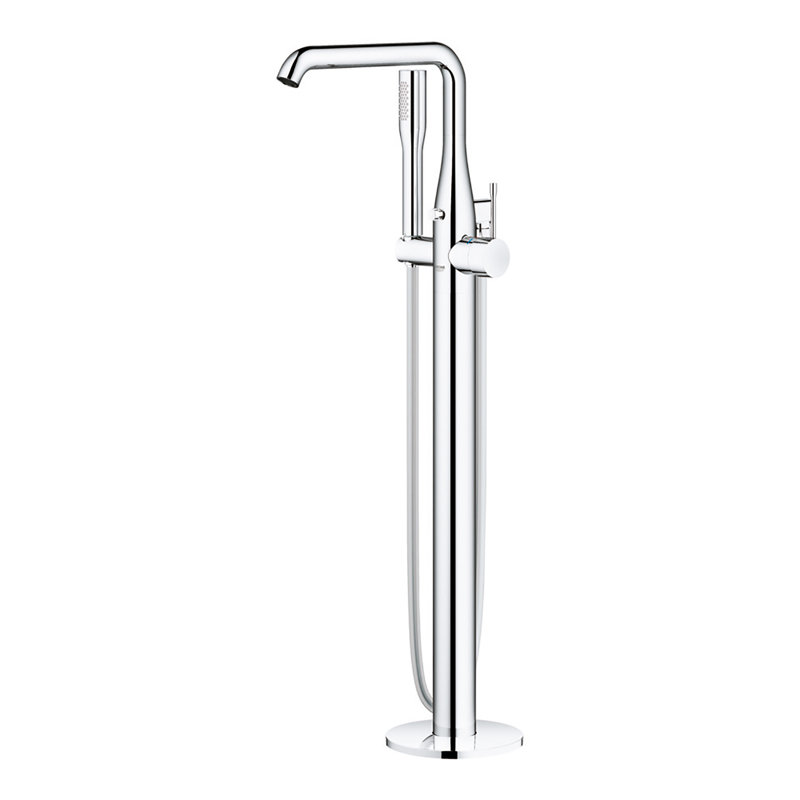 Fixation au sol avec poignée simple Essence New, Chrome StarLight