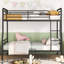 Lit superposé double au-dessus de grand lit double en fer noir-858001293