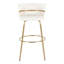 Tabourets de bar à hauteur fixe 30 po en similicuir avec repose-pieds rond Sone-103134001-104619526