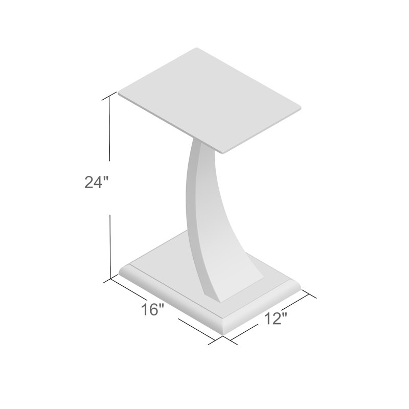 Glass Top C Table End Table