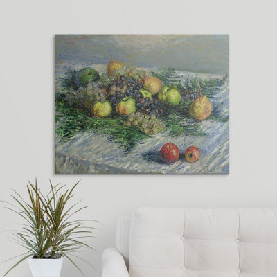 Nature morte aux poires et aux raisins, 1880 par Claude Monet - reproduction d'art