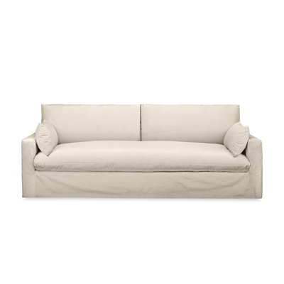 Luna 90"" Square Arm Slipcovered Sofa with Reversible Cushions -  Birch Lane™, 9ADE64552EB6487C90509A3C07432AEB