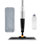 OVENTE Microfiber Spray Mop for Floor Cleaning with Refillable Bottle, Washable and Reusable Pad, 360° Spin Flat Cordless Wet Scrubber for Hardwood, Ceramic, Laminate and Vinyl Tiles, Black CTM121BGD