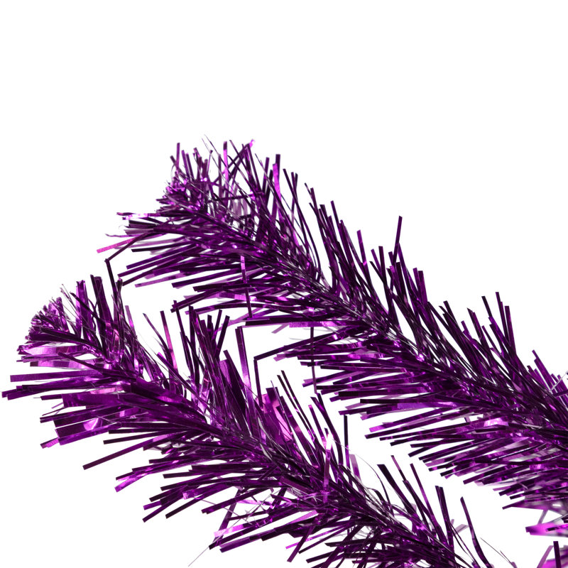 4' Purple Artificial Tinsel Christmas Tree Unlit