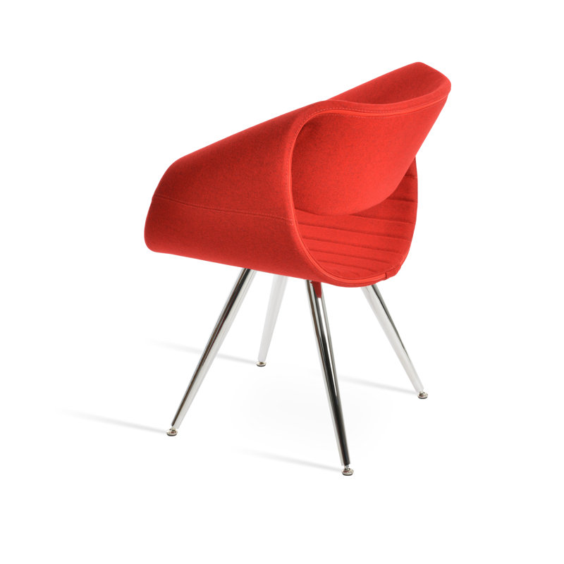 Fauteuil Seminyak Star, Rouge, Chrome