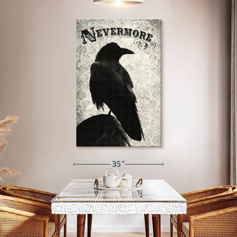 Brampt Nevermore Crow, 51" H x 34" W