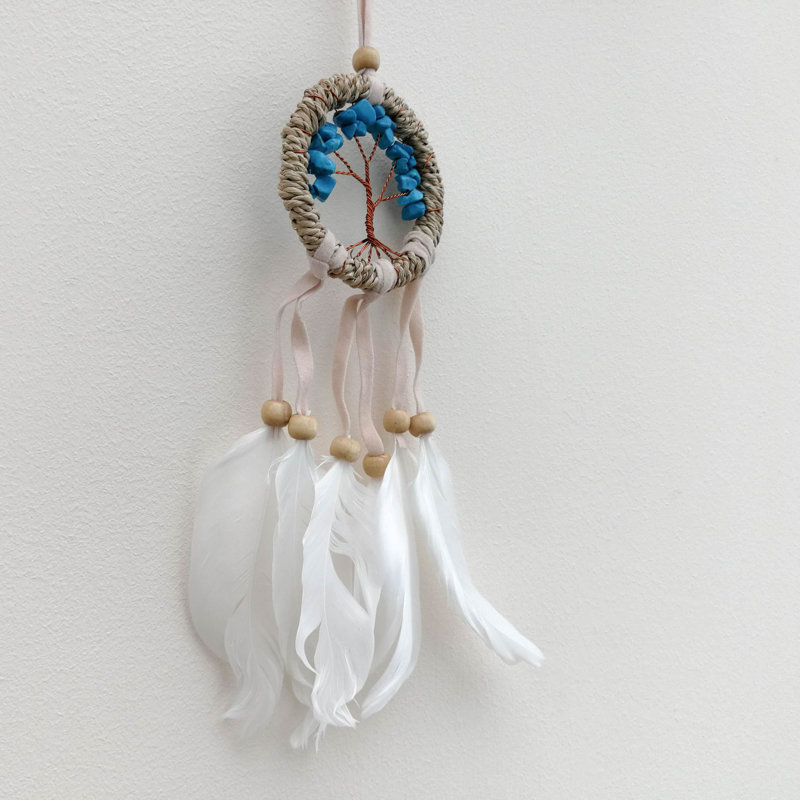 Hand Woven Jute Wall Hanging, Blue