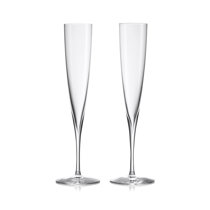 Season Story Champagne Glasses Set of 2 - 8oz Crystal Champagne Flutes Glass, Wedding Glassware for Sparkling Wine, Fancy Long Stem, Premium Toasting