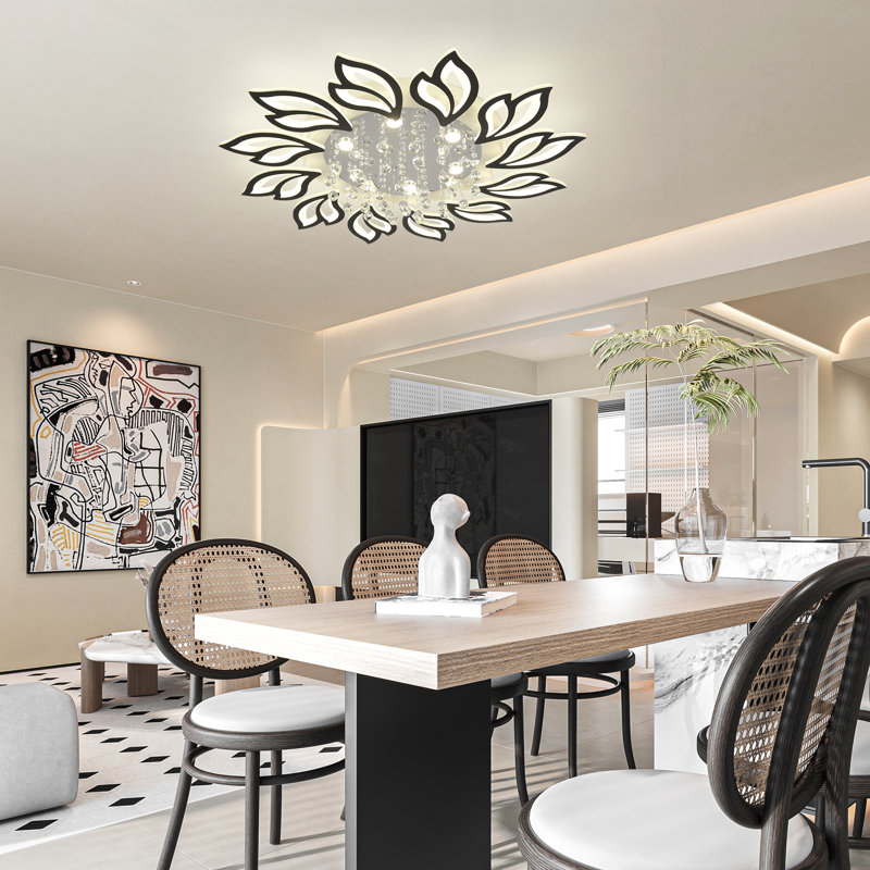 Izzabella 12-Light 103.5cm LED Flush Mount, Black