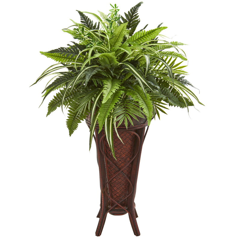 Usine de fleurs artificielle 32" en pot
