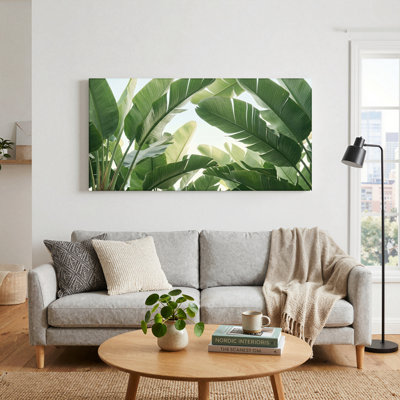 Tropical Leaves Canvas Wall Art Set Of 1