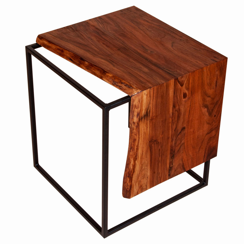 Solid Wood Top End Table