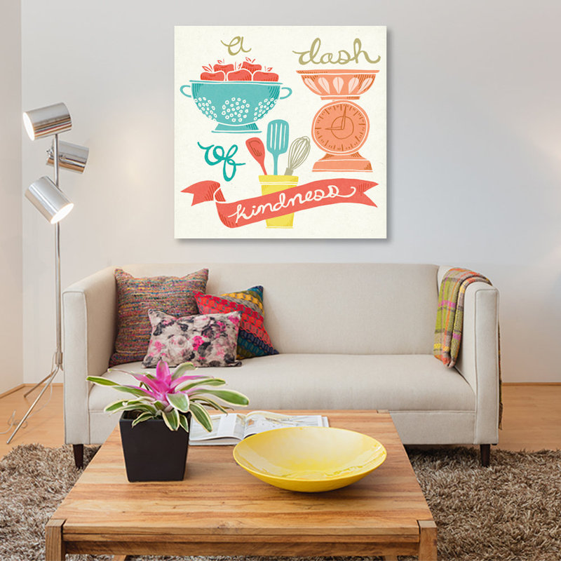 « a dash of gentillesse », impression sur toile, H 12 po x l 12 po x P 0,75 po, Toile tendue, Pas de tapis